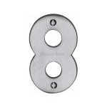 M Marcus Heritage Brass Numeral 8 - Face Fix 76mm Heavy font